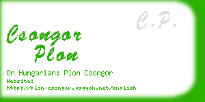 csongor plon business card